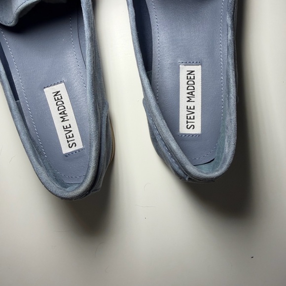 Steve Madden Blue Suede Horsebit Loafers Womens Size 10 NWOT - Picture 6 of 10